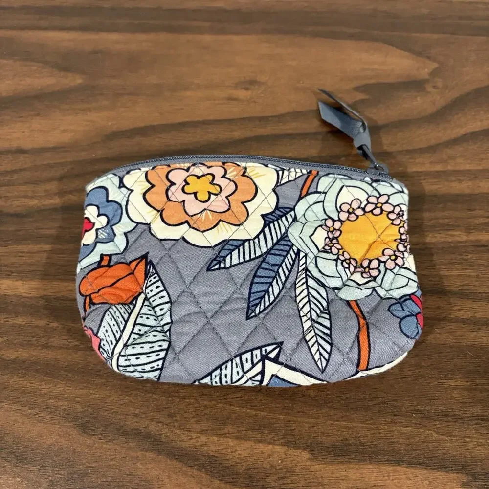 Vera Bradley Small Cosmetic Coin Purse Makeup‎ Bag Tropical Evening Pattern